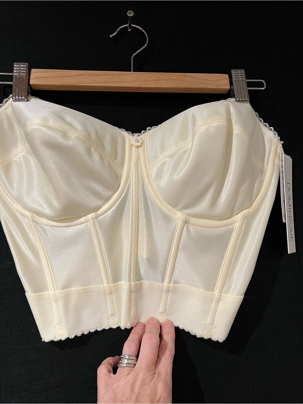 Dominique Ivory Longline Bustier Bra